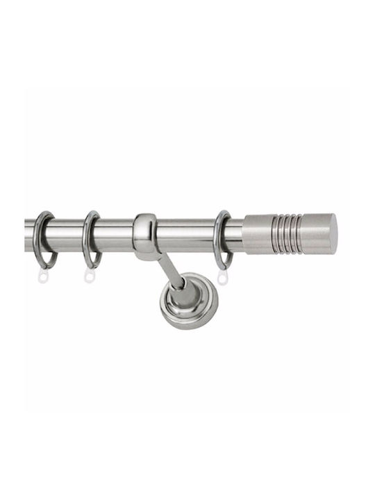 Galerie perdea Φ25 Inox Debora Satinat Nichel Dimensiuni 180cm Proprietăți Dublă Tijă