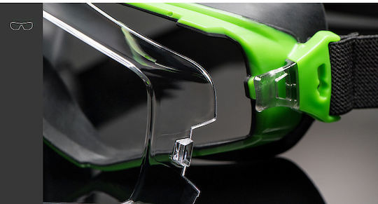 Univet 6X3 Safety Glasses for Protection with Transparent Lenses Clear Ultra 1pcs