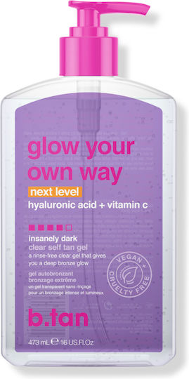 B.Tan Glow Your Own Way Next Level + Mitt Self Tanning Gel Σώματος Dark 473ml