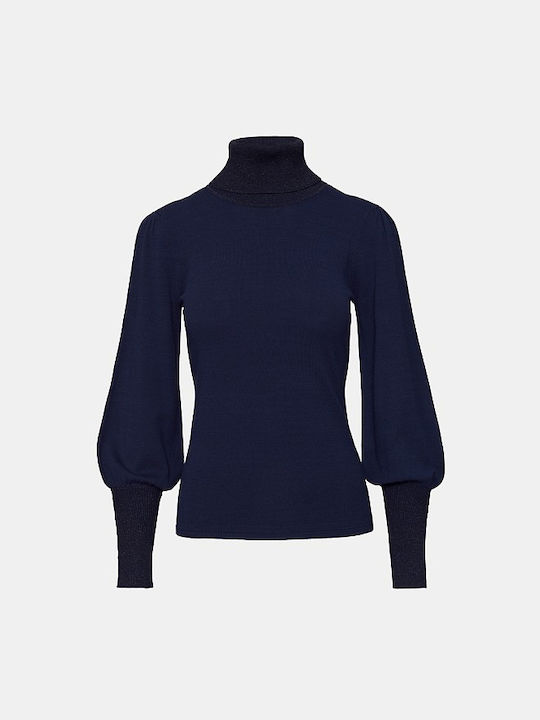 Lynne Damen Pullover Rollkragen Blue