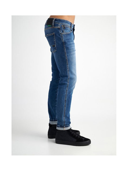 Sapphire Ανδρικό Παντελόνι Τζιν Ελαστικό με Slim Tapered Εφαρμογή Sapphire