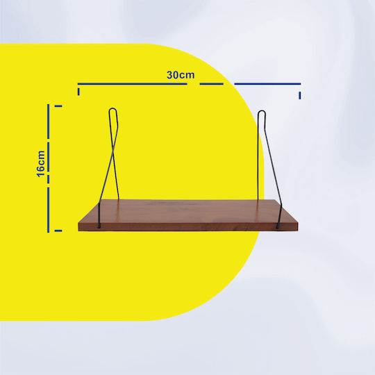Brown Black Shelf 30x15x16cm
