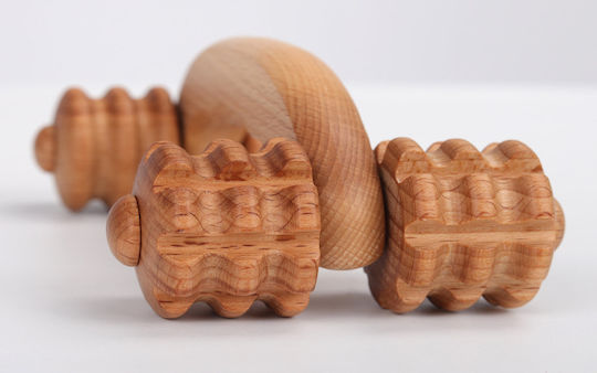 Set aus Holz-Massagewerkzeugen Roller Triggerpunkt Habys