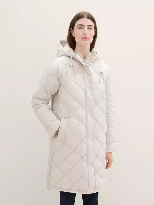 Tom Tailor Kurz Damen Puffer Jacke für Winter Beige