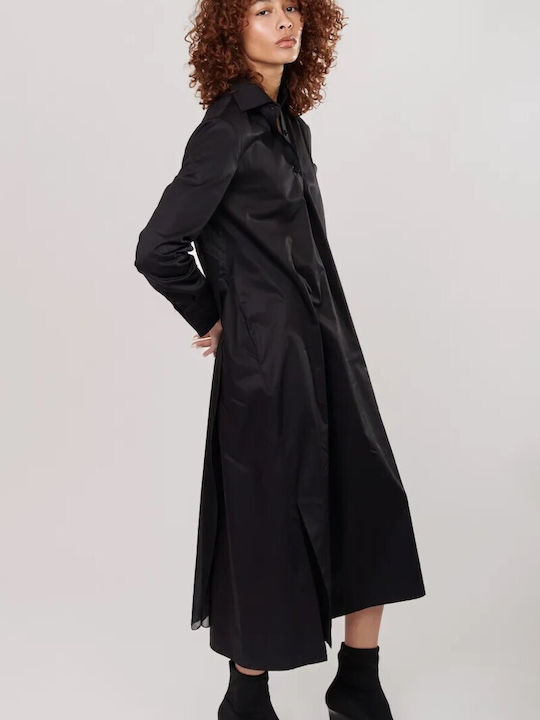 Collectiva Noir Maxi Shirt Dress Dress Black