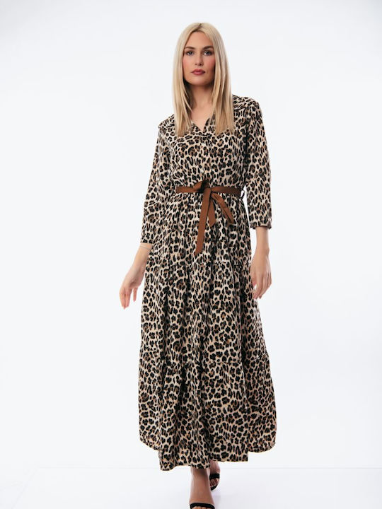 Dress Up Summer Maxi Dress Leopard