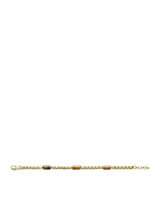 Brățară pentru bărbați Fossil Steel Tiger Eye Jf04570710