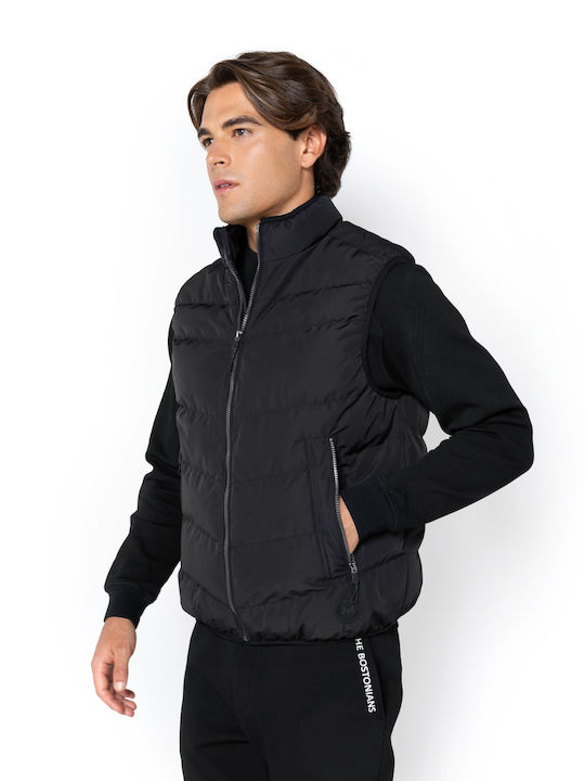 The Bostonians Men's Sleeveless Puffer Jacket BLACK