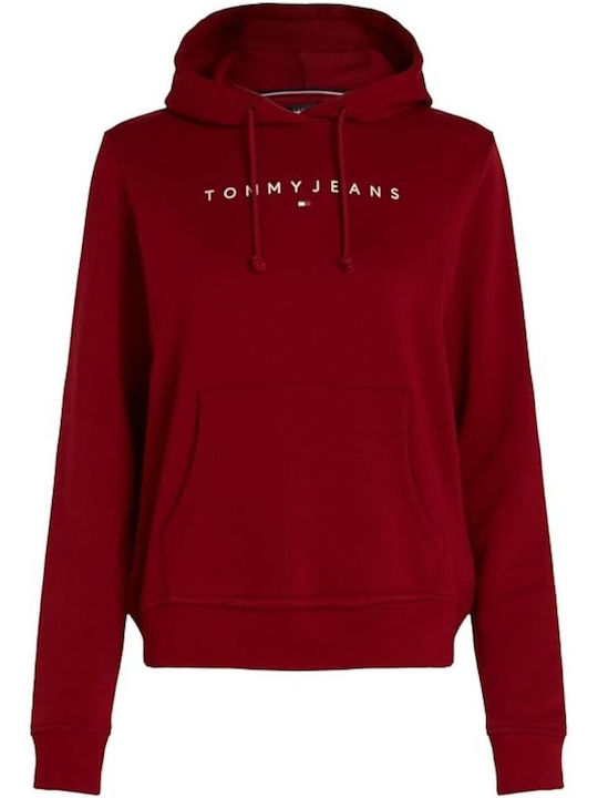 Tommy Hilfiger Linear Women's Hooded Sweatshirt Deep Rouge (burgundy)