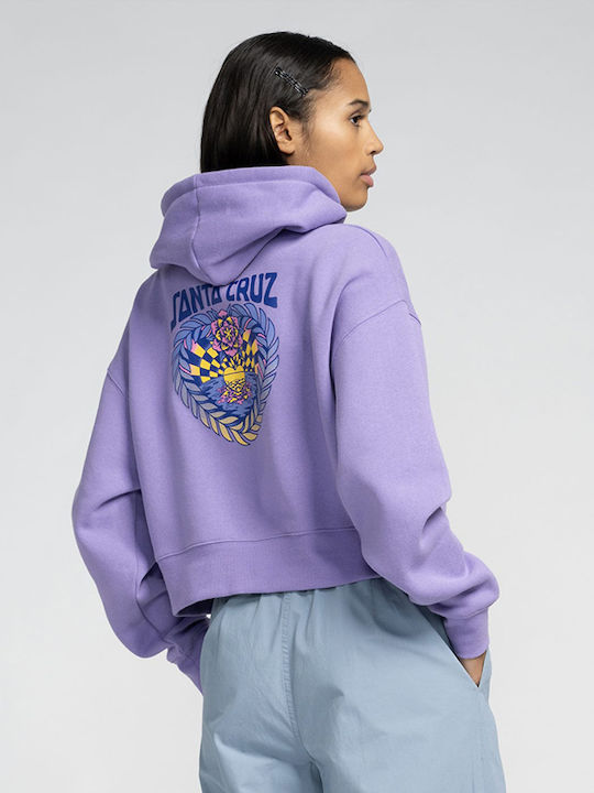 Santa Cruz Sweatshirt Purple with Hood