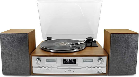 Soundmaster PL895 Πικάπ με Προενίσχυση και Ενσωματωμένα Ηχεία Καφέ