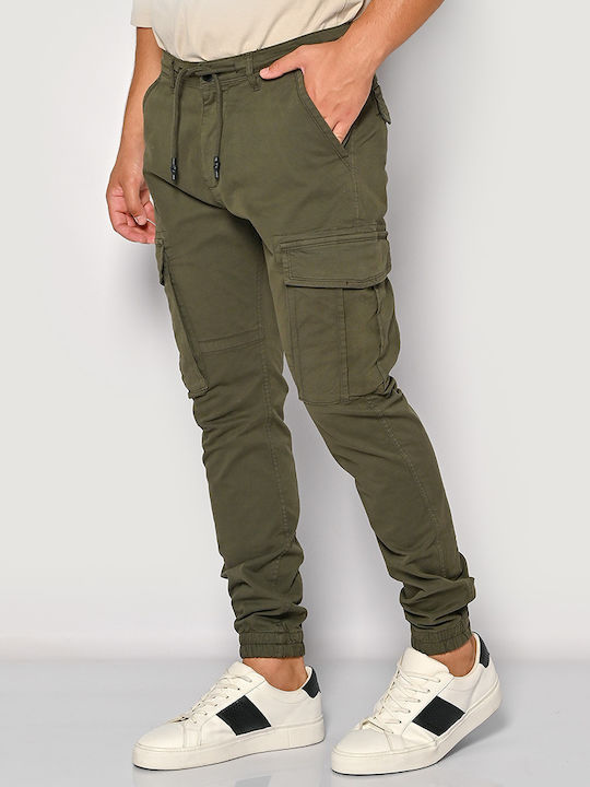 Brokers Jeans Herrenhose Cargo in Slim Passform Dark Oil