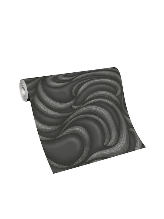 Modern Wallpaper Wallpaper Waves Black 1022015 0,53cm x 10m