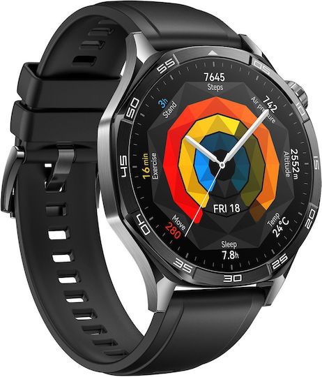 Huawei Watch GT 5 Stainless Steel 46mm Waterproof with Heart Rate Monitor (Black)