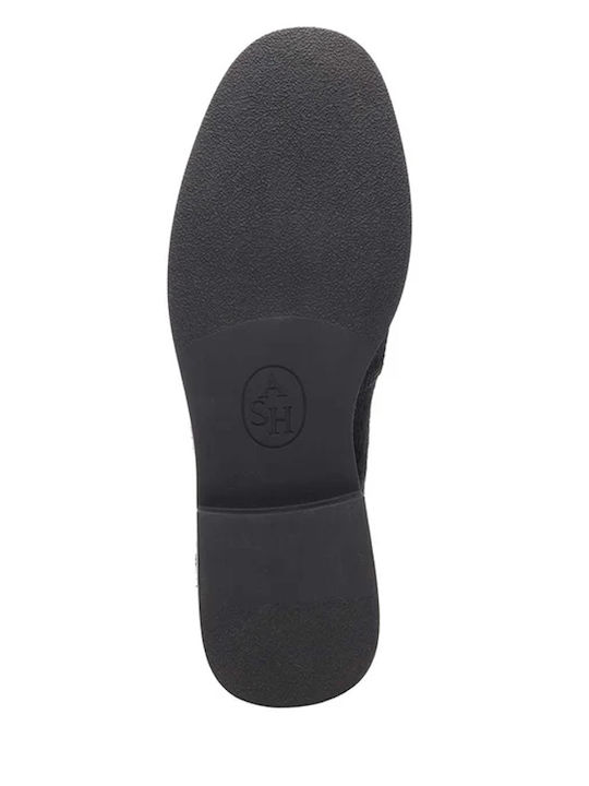 Combo Leather Women's Loafers in Black Color