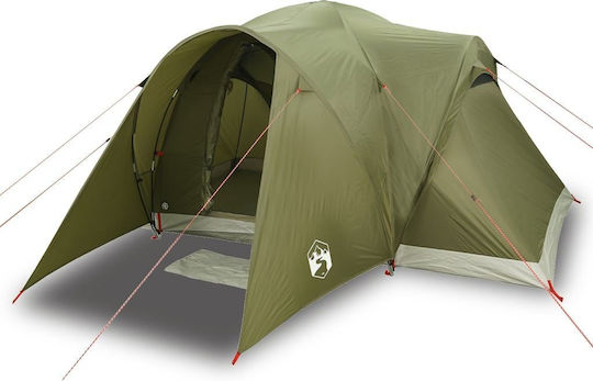 vidaXL Camping Tent Green for 6 People