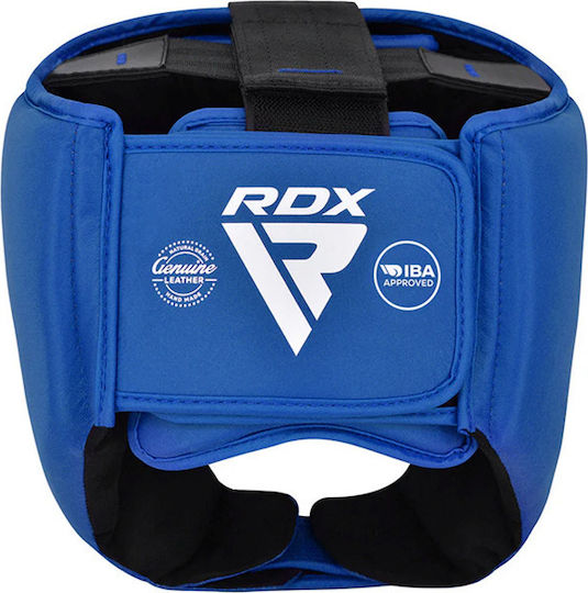 RDX Adult Full Face Boxing Headgear Leather Blue