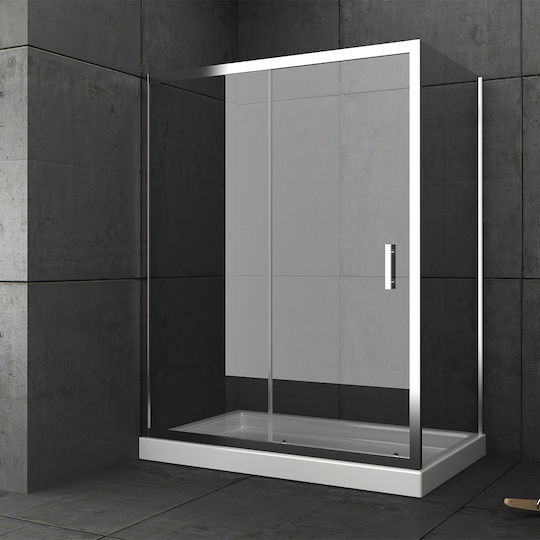 Orabella Energy Καμπίνα Ντουζιέρας με Συρόμενη Πόρτα 130x180cm Clear Glass Orabella Energy Καμπίνα Ντουζιέρας με Συρόμενη Πόρτα 130x180cm Clear Glass