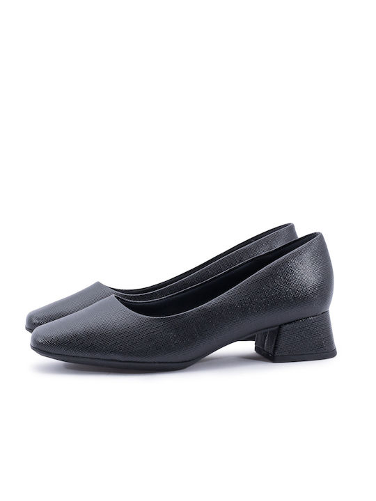 Piccadilly Pumps mit Chunky flachem Absatz Schwarz