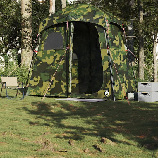 vidaXL Campingzelt Grün für 1 Person 256x136x225cm