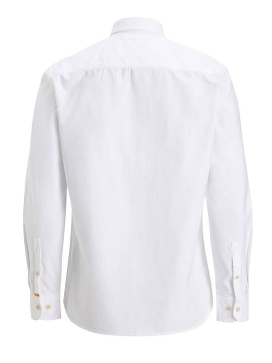 Camel Active Men's Shirt Long Sleeve Cotton White