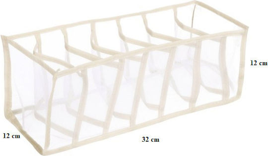 Plastic Drawer Organizer for Socks in Black Color 32x12x12cm 1pcs