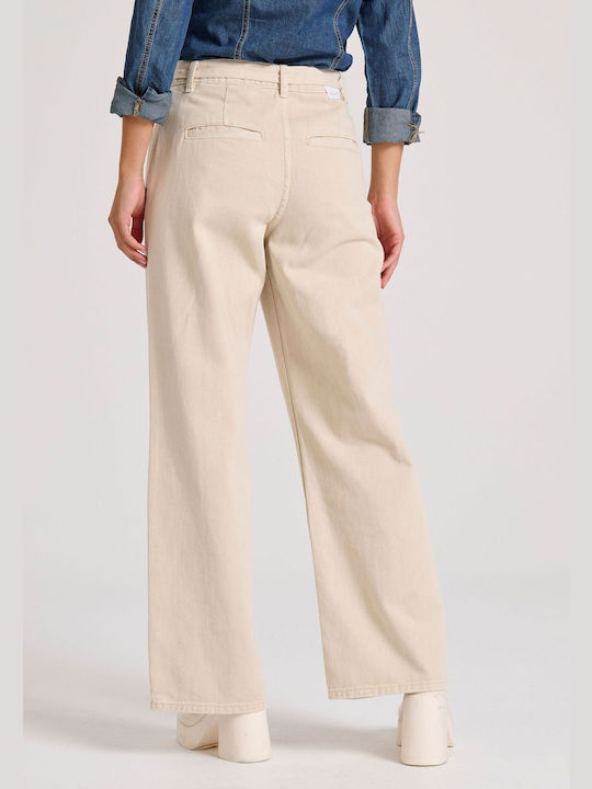 Funky Buddha High Waist Women's Jean Trousers in Straight Line JIN