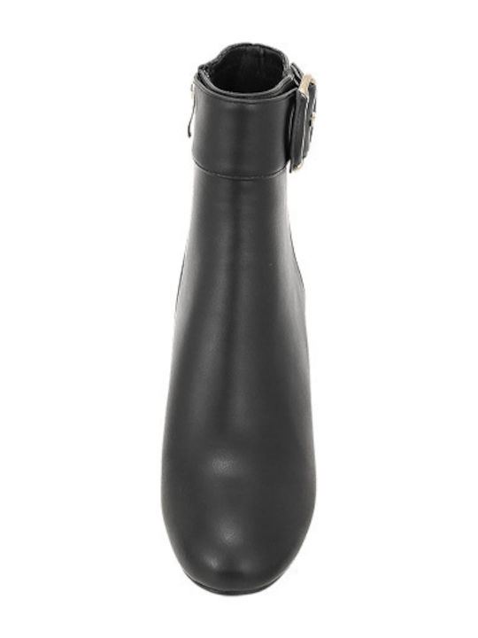 Timmen Ghete Dama de Piele cu Platforme pentru Femei cu Toc Negru