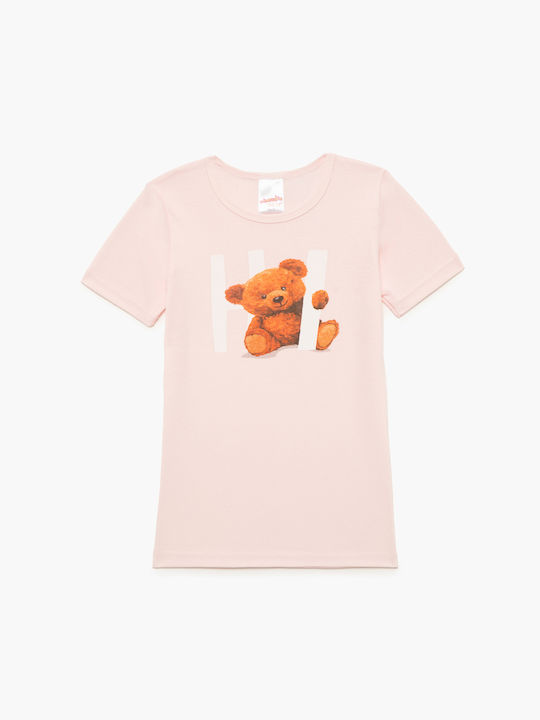 Minerva Bear Kids' Undershirt Salmon Pink