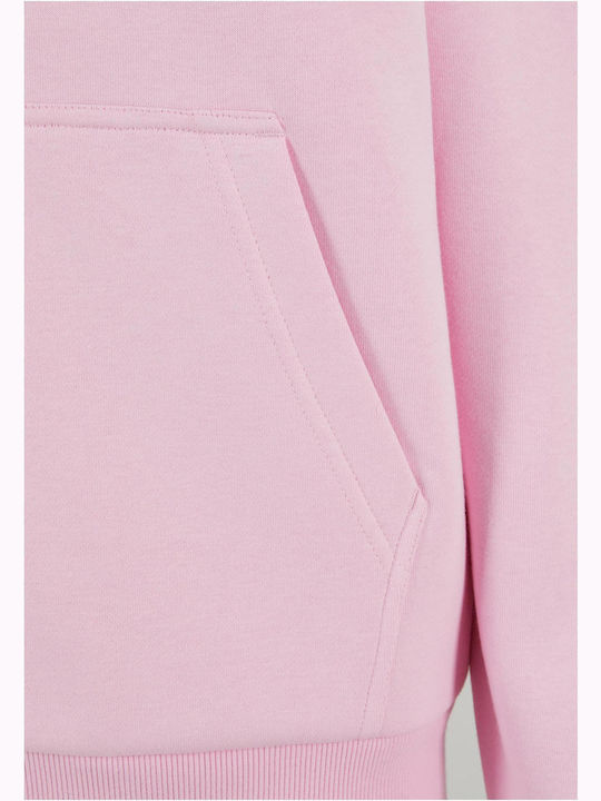 Women's Sweatshirt Jacket Hooded Soft Pink