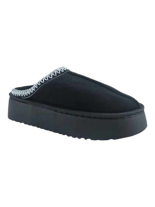 Plato Winter Women's Slippers in Black color