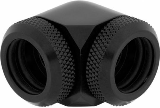 Corsair Hydro X Series XF Hardline 90° 14mm OD Fitting Twin Pack Fittings Μαύρο