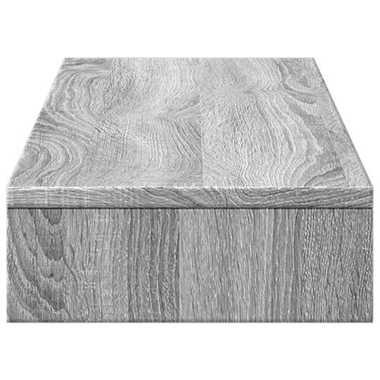vidaXL Tabletop Suport pentru 2 Monitoare Sonoma 100x27x10 cm din lemn prelucrat Gri (854657)