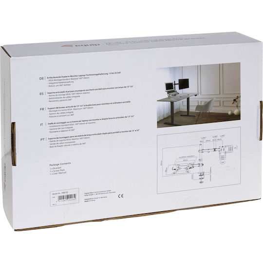 Equip Halterung Auf dem Schreibtisch Monitor bis 32" mit Arm (650119)