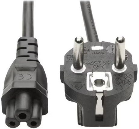 Powertech Schuko - IEC C5 Cable 1.5m Μαύρο CAB-P019