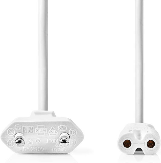 Nedis Euro - IEC C7 Cable 3m White (CEGL11040WT30)