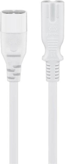 Goobay IEC C8 - IEC C7 Kabel 2m Weiß (97200)