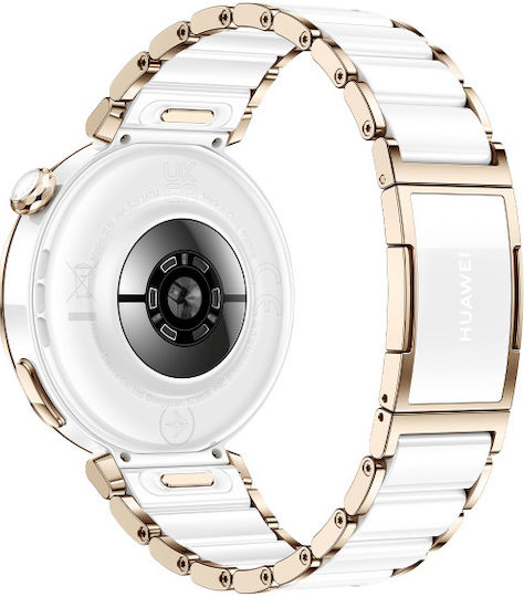 Huawei Watch GT 5 Pro Keramik 42mm Wasserdicht mit Pulsmesser (Ceramic White)