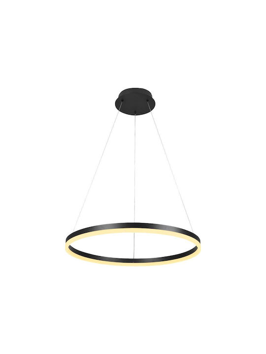 Lightex Caterina Κρεμαστό Φωτιστικό Μαύρο LED με Ρυθμιζόμενο Λευκό Φως 60x60εκ.