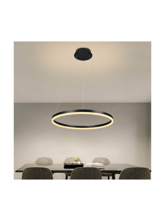 Lightex Caterina Κρεμαστό Φωτιστικό Μαύρο LED με Ρυθμιζόμενο Λευκό Φως 60x60εκ.