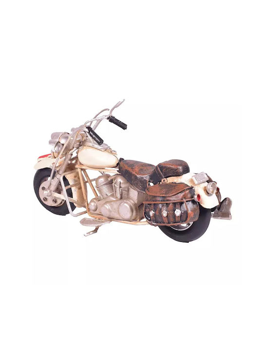 White Decorative Motorcycle 18.5cm