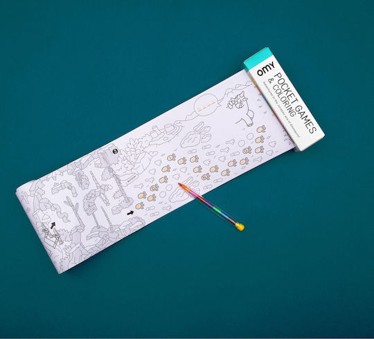 Rulou de Hârtie Mini Omy pentru Colorat Dinozauri