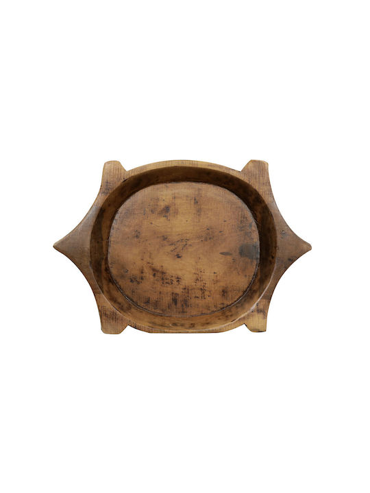 Turtle Δισκος Ξυλο Καφε 38x23xh13cm C470897