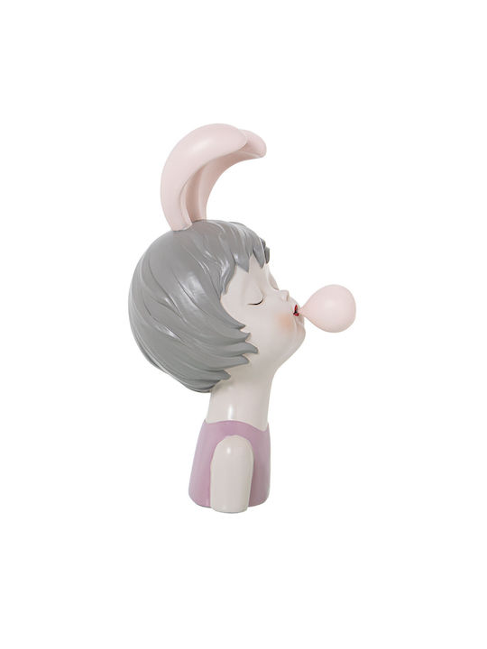 Bust Alexandra House Living Pink Plastic Material Ears Bubblegum 15 X 15 X 27 Cm