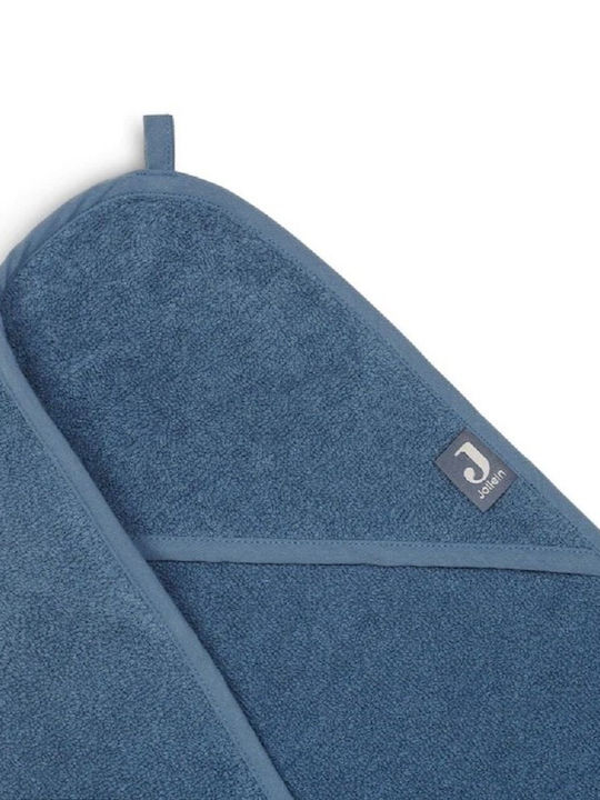 Jollein Βρεφική Κάπα-Μπουρνούζι με Κουκούλα Jeans Blue 75x75εκ.