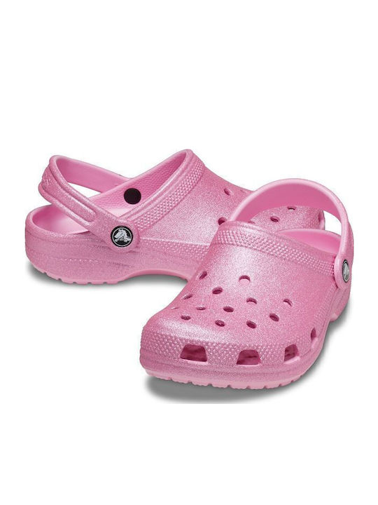 Classic Glitter Clog K Παιδικά Ανατομικά Σαμπό Θαλάσσης Ροζ