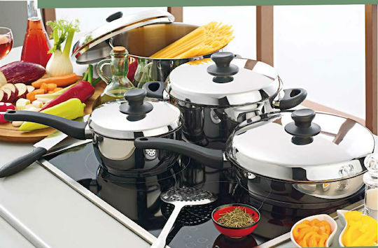 Pyramis Zeon Deep Stainless Steel Pot 3.5lt / 20cm