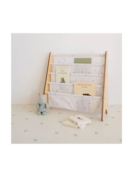 Kids Wooden Bookcase White 62x25.4x61cm