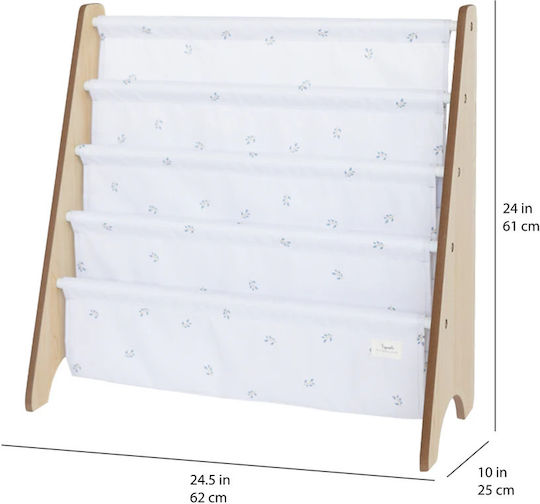 Bibliotecă pardoseală Lemn Ivory 62x25.4x61cm