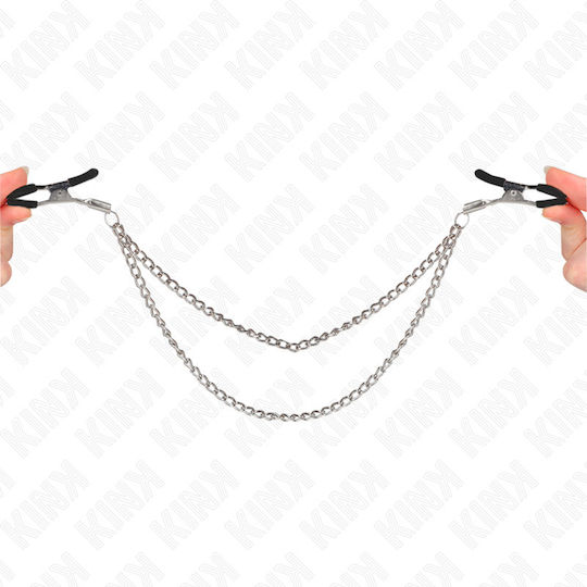 Kink Nipple Clamps in Silver Color